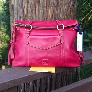 Dooney & Bourke Raspberry Florentine Smith Satchel